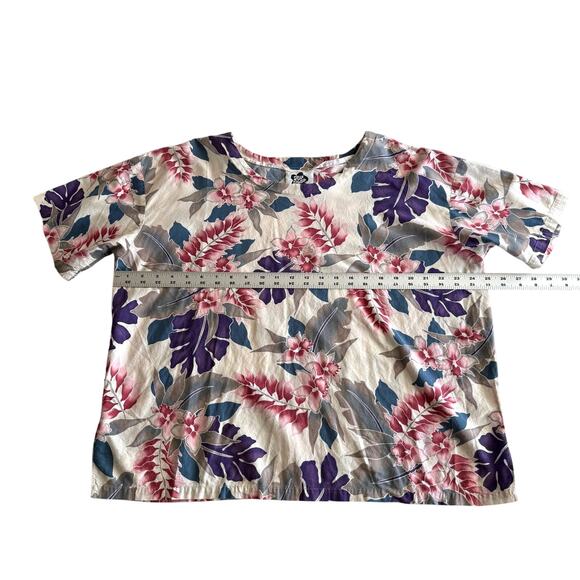 Hilo Hattie Hawaii VTG Cotton Rayon Tropical Hibiscus Top and Shorts Set XL - Picture 15 of 15